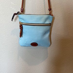 Dooney & Bourke cross body bag in perfect shade of light blue